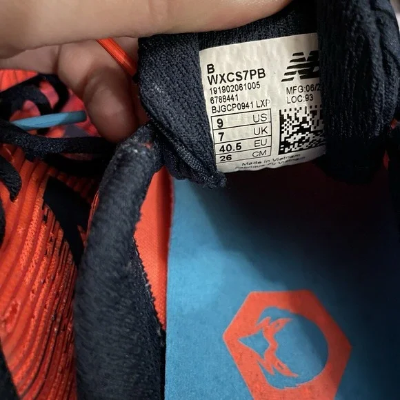 New Balance Women's Cross Country Seven Spike Running Shoes Size 9 Orange - Picture 5 of 6